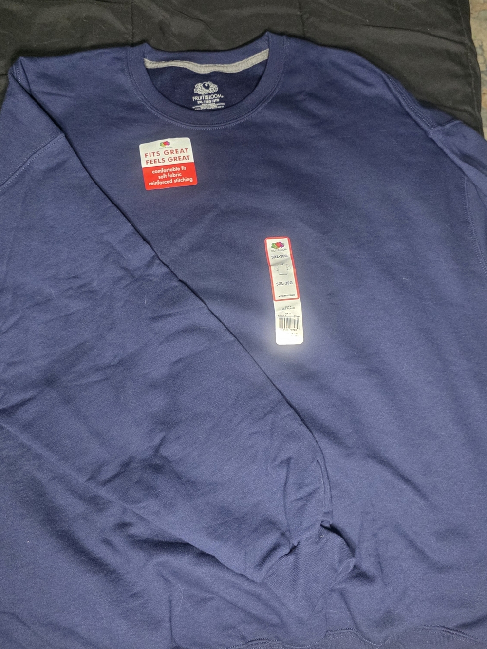 Fruit of the Loom Men's Crewneck Sweatshirt - Navy
